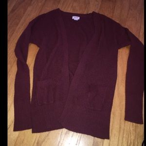 Burgundy cardigan